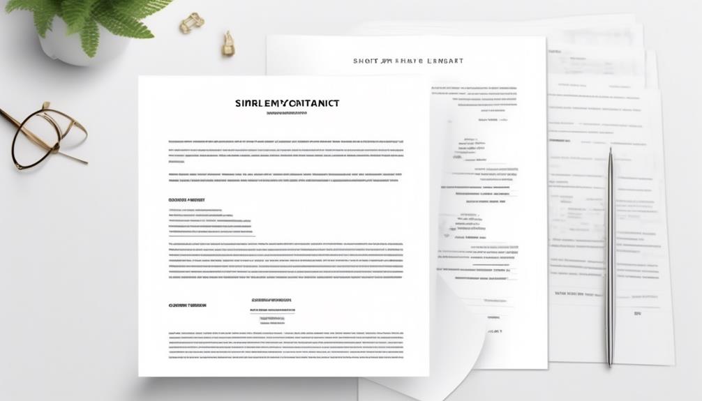 simplified templates for short term employment contracts